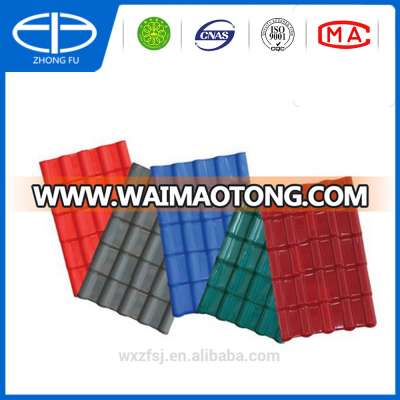 ocean blue thermal and corrosion-resistant ASA synthetic resin roof tiles,PVC roof sheets