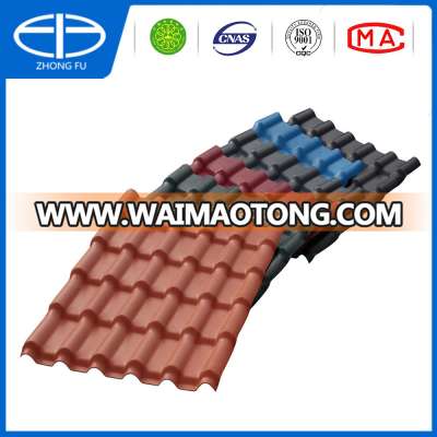 APVC spanish roof tile bamboo style heat resistance corrugated sheets