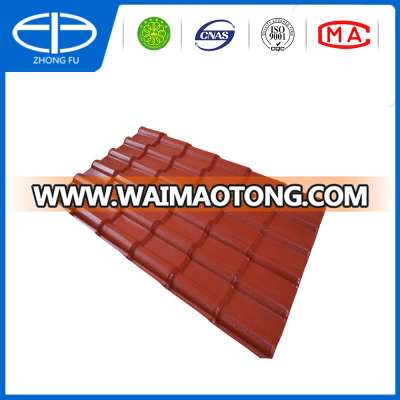 China best resin roofing tile factory different color pvc plastic steel tile ASA synthetic resin